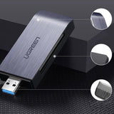 Cititor de carduri UGREEN Card Reader CM180 (50541), USB to SD/TF/CF/MS Card, Plug&Play, 512GB, 5Gbps, gri