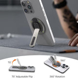 Suport inel Techsuit Premium MagSafe Ring Holder AluStandX (SB1), gri