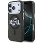 Husa pentru iPhone 17 Pro, Karl Lagerfeld IML Glitter Karl & Choupette Sketch Logo MagSafe (KLHMP17LHGKCGKBK), negru