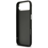 Husa pentru iPhone 17 Air, Karl Lagerfeld FW Grained Karl & Choupette Heads Pins & Logo (KLHCP17MPSFDHPOK), negru