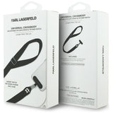 Karl Lagerfeld, Strap Tether Patch Choupette Metal Logo (Klucnchpspk), Universal, Negru