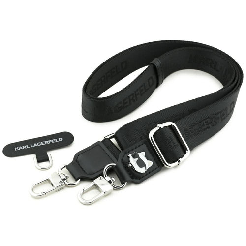 Karl Lagerfeld, Strap Tether Patch Choupette Metal Logo (Klucnchpspk), Universal, Negru