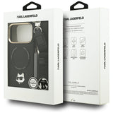 Husa pentru iPhone 17 Pro Max, Karl Lagerfeld Hardcase Big Strap Karl Metal Logo MagSafe (KLHMP17XPCRLRCHK), negru