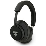 Casti wireless Guess Saffiano Triangle Logo (GUBHC15PGMRTRK), Bluetooth, ENC, On-ear, Eco Leather, negru