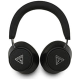 Casti wireless Guess Saffiano Triangle Logo (GUBHC15PGMRTRK), Bluetooth, ENC, On-ear, Eco Leather, negru