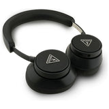 Casti wireless Guess Saffiano Triangle Logo (GUBHC15PGMRTRK), Bluetooth, ENC, On-ear, Eco Leather, negru