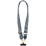 Guess Strap Tether Patch 4G Strass Metal Logo (GUUCNP4DGMB), Universal, reglabil, Polyurethane Leather, 1.5m, Albastru