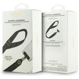 Guess Strap Tether Patch 4G Strass Metal Logo (GUUCNP4DGMK), Universal, reglabil, Polyurethane Leather, 1.5m, Negru