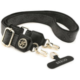 Guess Strap Tether Patch 4G Strass Metal Logo (GUUCNP4DGMK), Universal, reglabil, Polyurethane Leather, 1.5m, Negru