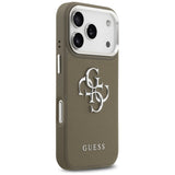 Husa pentru iPhone 17 Pro, Guess Hardcase Grained Big 4G Classic Logo (GUHCP17LPG4SMCEW), maro