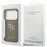 Husa pentru iPhone 17 Pro, Guess Hardcase Grained Big 4G Classic Logo (GUHCP17LPG4SMCEW), maro