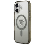 Husa pentru iPhone 17, Guess IML Gradient Triangle Logo MagSafe (GUHMP17SHGTMLCGA), kaki