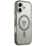 Husa pentru iPhone 17, Guess IML Gradient Triangle Logo MagSafe (GUHMP17SHGTMLCGA), kaki