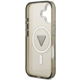 Husa pentru iPhone 17, Guess IML Gradient Triangle Logo MagSafe (GUHMP17SHGTMLCGA), kaki