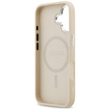 Husa pentru iPhone 17, Guess Hardcase Triangle Logo MagSafe (GUHMP17SPSDTSCME), bej