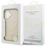 Husa pentru iPhone 17, Guess Hardcase Triangle Logo MagSafe (GUHMP17SPSDTSCME), bej