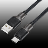 Cablu Acefast de date (C10-04), Incarcare rapida, USB to Type-C, 3A, 25.000 Bends, Durabil Silicon, 1.2m, negru
