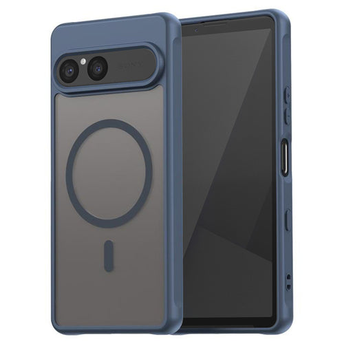 Husa pentru Sony Xperia 10 VII, Techsuit HaloFrost II MagSafe, bleumarin