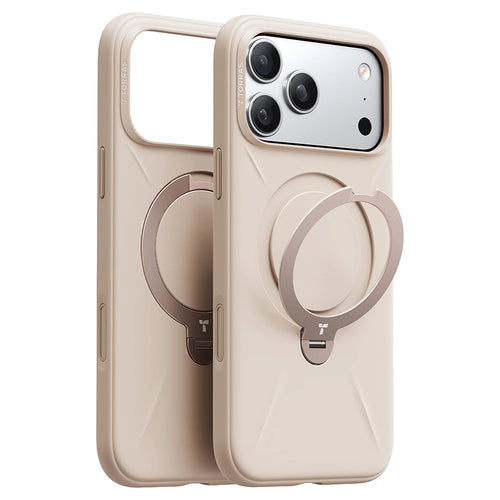 Husa pentru iPhone 17 Pro, Torras Qpro Silicone Series, crem
