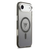 Husa pentru iPhone 17 Air, Guess IML Gradient Triangle Logo MagSafe (GUHMP17MHGTMLCGK), negru