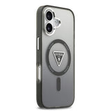 Husa pentru iPhone 17, Guess IML Gradient Triangle Logo MagSafe (GUHMP17SHGTMLCGK), negru