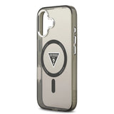 Husa pentru iPhone 17, Guess IML Gradient Triangle Logo MagSafe (GUHMP17SHGTMLCGK), negru