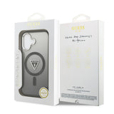 Husa pentru iPhone 17, Guess IML Gradient Triangle Logo MagSafe (GUHMP17SHGTMLCGK), negru