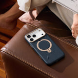 Husa pentru iPhone 17 Pro Max, Torras Qpro Leather Series, gri