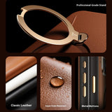 Husa pentru iPhone 17 Pro Max, Torras Qpro Leather Series, gri