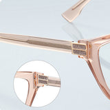 Techsuit Anti-Blue Light Glasses Reflex PC (2279), pentru Women, Cat Eye, TR90&Metal Frame, AC Lens, Leopard