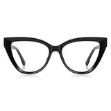 Techsuit Anti-Blue Light Glasses Reflex PC (2279), pentru Women, Cat Eye, TR90&Metal Frame, AC Lens, Negru