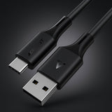 Cablu Acefast de date (C17-04), USB to Type-C, Incarcare rapida, 3A, Bend-Resistant, Soft Silicon, 1.2m, negru