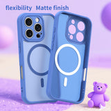Husa pentru iPhone 16 Pro, Techsuit HaloFrost II MagSafe, albastru