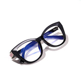 Techsuit Anti-Blue Light Glasses Reflex PC (2276), pentru Women, Cat Eye, TR90&PC Frame, AC Lens, Negru