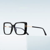 Techsuit Anti-Blue Light Glasses Reflex PC (2270), pentru Women, Oversized, TR90&PC Frame, AC Lens, Negru