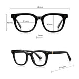 Techsuit Anti-Blue Light Glasses Reflex PC (2229), pentru Men, Round, TR90&Metal Frame, AC Lens, Transparent/Gri
