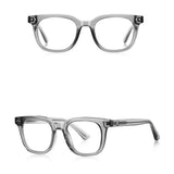 Techsuit Anti-Blue Light Glasses Reflex PC (2229), pentru Men, Round, TR90&Metal Frame, AC Lens, Transparent/Gri