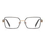 Techsuit Anti-Blue Light Glasses Reflex PC (3160), pentru Women, Rectangle, Metal Frame, AC Lens, Negru