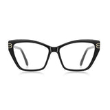 Techsuit Anti-Blue Light Glasses Reflex PC (2262), pentru Women, Rectangle, TR90&Metal Frame, AC Lens, Negru