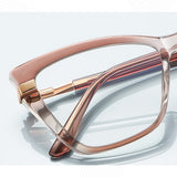 Techsuit Anti-Blue Light Glasses Reflex PC (2271), pentru Women, Rectangle, TR90&Metal Frame, AC Lens, Negru