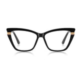 Techsuit Anti-Blue Light Glasses Reflex PC (2271), pentru Women, Rectangle, TR90&Metal Frame, AC Lens, Negru