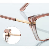 Techsuit Anti-Blue Light Glasses Reflex PC (2271), pentru Women, Rectangle, TR90&Metal Frame, AC Lens, Negru