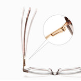 Techsuit Anti-Blue Light Glasses Reflex PC (2271), pentru Women, Rectangle, TR90&Metal Frame, AC Lens, Transparent/Maro