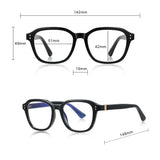 Techsuit Anti-Blue Light Glasses Reflex PC (2227), pentru Men, Round, TR90&Metal Frame, AC Lens, Transparent/Maro