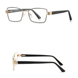 Techsuit Anti-Blue Light Glasses Reflex PC (3171), pentru Women, Rectangle, Metal Frame, AC Lens, Negru