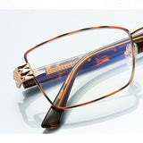 Techsuit Anti-Blue Light Glasses Reflex PC (3171), pentru Women, Rectangle, Metal Frame, AC Lens, Negru