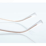 Techsuit Anti-Blue Light Glasses Reflex PC (3161), pentru Women, Rectangle, Metal Frame, AC Lens, Rose Gold/Transparent