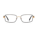Techsuit Anti-Blue Light Glasses Reflex PC (3163), pentru Women, Rectangle, Metal Frame, AC Lens, Negru