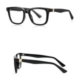 Techsuit Anti-Blue Light Glasses Reflex PC (2225), pentru Men, Square, TR90&Metal Frame, AC Lens, Negru