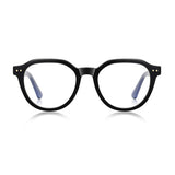 Techsuit Anti-Blue Light Glasses Reflex PC (2228), pentru Men, Round, TR90&Metal Frame, AC Lens, Negru